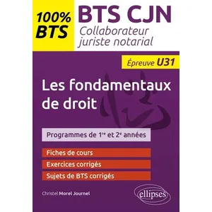 Ellipses Les éléments fondamentaux du droit (U31) Christel Morel-Journel (Auteur) pas cher