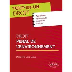 Comparateur de prix : Ellipses Droit pénal de l'environnement broché