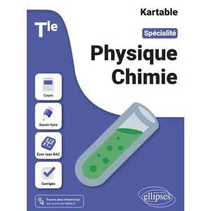 Comparateur de prix : Ellipses Kartable : spécialité physique-chimie - terminale (édition 2023)