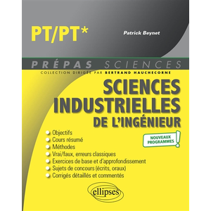 Comparateur de prix : Ellipses Sciences industrielles de l'ingénieur PT/PT* - Programme 2022