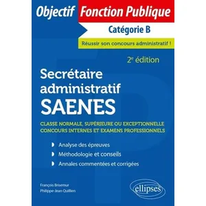 Ellipses Secrétaire administratif / SAENES de classe normale, supérieu... pas cher