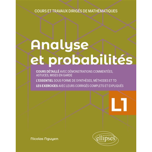 Comparateur de prix : Ellipses Analyse et probabilités: Cours et travaux dirigés de mathématiques L1