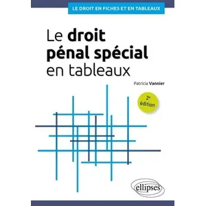 Ellipses Le droit pénal spécial en tableaux pas cher