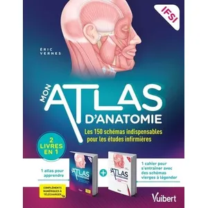 Vuibert Mon atlas d'anatomie, IFSI : les 150 schémas indispensables pour les études infirmières pas cher