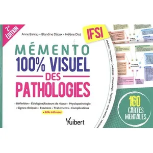 Comparateur de prix : Vuibert Mémento 100% Visuel Des Pathologies Ifsi - 160 Cartes Mentales