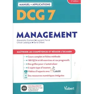 Comparateur de prix : Vuibert DCG 7 - Management : Manuel et Applications: Maîtriser les compétences et réussir l'examen