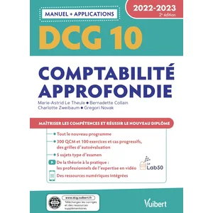 Vuibert DCG 10 - Comptabilité approfondie : Manuel et Applications 2022-2023 pas cher