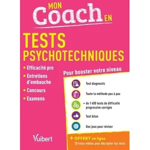 Vuibert Mon coach en tests psychotechniques - pour booster votre niveau pas cher