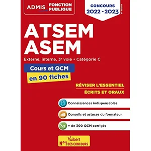 Comparateur de prix : Vuibert Atsem/Asem Externe, Interne, 3e Voie Catégorie C - Cours Et Qcm En 90 Fiches