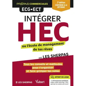 Comparateur de prix : Vuibert Intégrer HEC ou l’école de management de tes rêves avec Les Sherpas