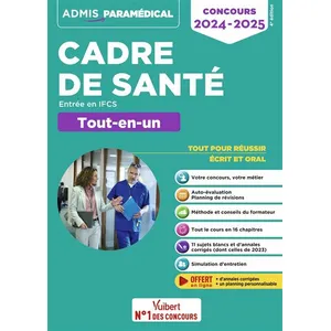 Comparateur de prix : Vuibert Concours Cadre de santé - Entrée en IFCS - Tout-en-un