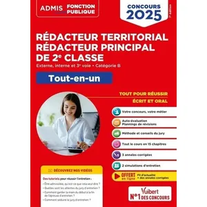 Comparateur de prix : Vuibert Concours Rédacteur territorial et Rédacteur principal de 2e cl...