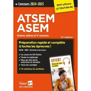 Comparateur de prix : Vuibert ATSEM, ASEM : externe, interne et 3e concours : concours 2024-2025