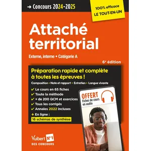 Comparateur de prix : Vuibert Attaché territorial : externe, interne, catégorie A : concours 2024-2025