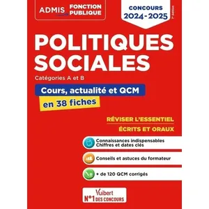 Comparateur de prix : Vuibert Politiques sociales - Cours, actualité et QCM - Concours de ca...