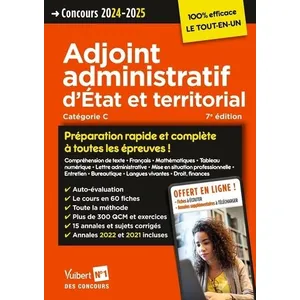 Comparateur de prix : Vuibert Adjoint Administratif D'etat Et Territorial - Catégorie C