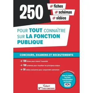 Vuibert Fonction publique : 250 fiches, schémas et vidéos pour tout co... pas cher