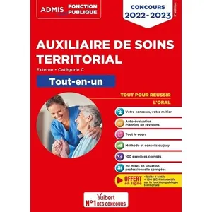 Comparateur de prix : Vuibert Concours Auxiliaire de soins territorial - Catégorie C - Tout-en-un