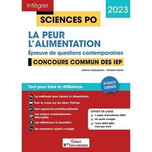Vuibert Sciences Po - L'alimentation - La peur - Questions contemporaines - Thèmes 2023 pas cher