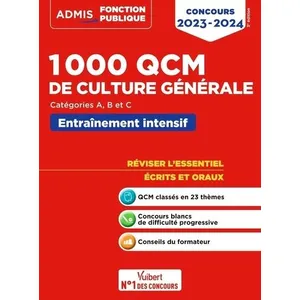 Comparateur de prix : Vuibert 1000 Qcm De Culture Générale - Entraînement Intensif Catégories A, B Et C