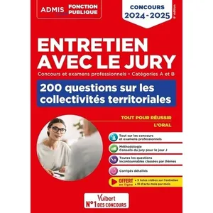 Vuibert Entretien avec le jury - 200 questions sur les collectivités t...