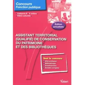 Vuibert Assistant Territorial (Qualifié) De Conservation Du Patrimoine... pas cher