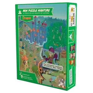 Comparateur de prix : Gameflow Blackrock Games Jeu, Mon Puzzle Aventure-Dragon, 54 cm x 46 cm, Vert