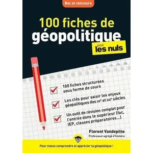 Comparateur de prix : First 100 fiches de géopolitique Pour les Nuls Concours: Bac et concours