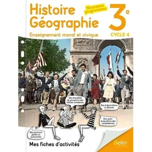 ISBN Histoire Géographie EMC 3e 2017 Mes fiches d'activités pas cher