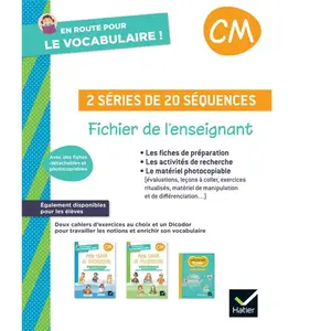 Comparateur de prix : Hatier En route pour le vocabulaire CM - Ed. 2024 - Fichier de l'enseignant