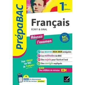 Comparateur de prix : Hatier Prépabac - Français 1re générale Bac de français 2025 (écrit & oral)