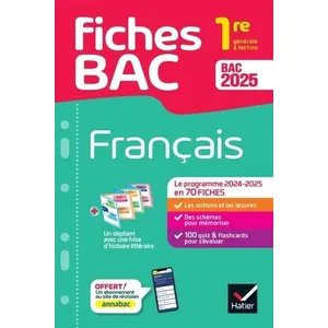 Comparateur de prix : Hatier Fiches bac - Français 1re générale & techno Bac 2025 broché