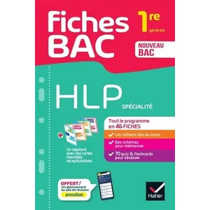 Hatier Fiches bac - HLP 1re générale (spécialité) broché pas cher