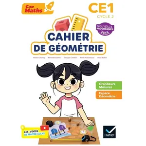 Comparateur de prix : Hatier Cap Maths CE1 - Ed. 2025 - Cahier de géométrie-mesure broché