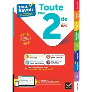 Hatier Tout savoir 2de 2024-2025 (toutes les matières): tout-en-un - Nouveau Bac