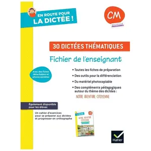 Comparateur de prix : Hatier En Route Pour La Dictée ! Cm Notre Aventure Citoyenne - Fichier...