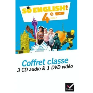 Hatier So English! - Anglais 4e Éd. 2017 - Coffret CD / DVD classe