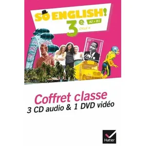 Hatier So English! - Anglais 3e Éd. 2017 - Coffret CD / DVD classe