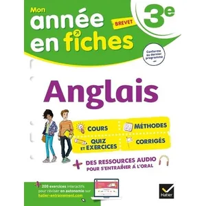 Comparateur de prix : Hatier Anglais 3e (fiches de révision & exercices): avec de l'audio pour entraîner son oral