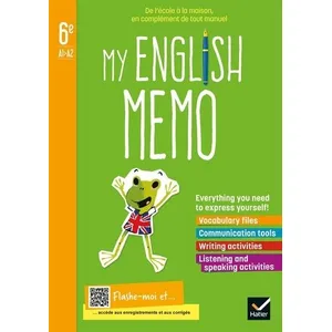 Comparateur de prix : Hatier My english memo - anglais - 6e - cahier élève - A1>A2 (édition 2021)
