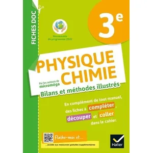Hatier Physique chimie 3e : bilans et méthodes illustrés Daujean, Christophe pas cher