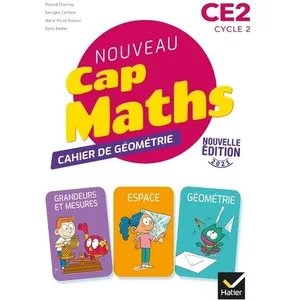 Comparateur de prix : Hatier Cap Maths CE2 - Éd. 2021 - Cahier de Géométrie-mesure (Broché)