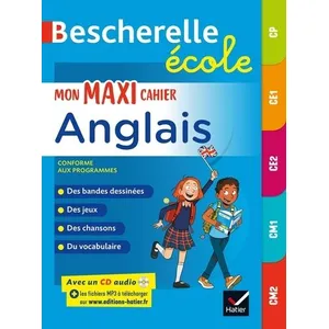 Comparateur de prix : Hatier Bescherelle école - Mon maxi cahier d'anglais (CP, CE1, CE2, CM1, CM2)