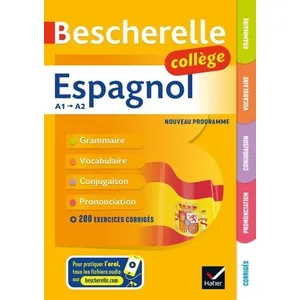 Hatier Bescherelle collège - Espagnol - Monica Castillo Lluch pas cher