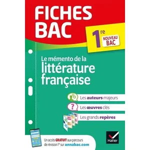 Comparateur de prix : Hatier Le mémento de la littérature française, 1re : nouveau bac Hélène Potelet