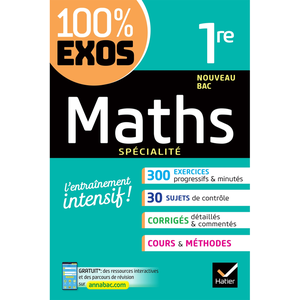Comparateur de prix : Hatier Maths 1re générale (spécialité): exercices résolus - Nouveau programme de Première