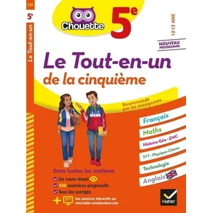 Comparateur de prix : Hatier Chouette Le Tout-en-un 5e: cahier de révision et d'entraînement dans toutes les matières
