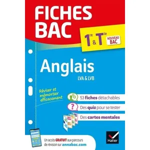 Hatier Fiches bac - Anglais 1re/Tle - Bac 2025 Collectif (Auteur) pas cher