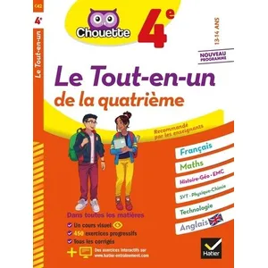 Comparateur de prix : Hatier Chouette Le Tout-en-un 4e: cahier de révision et d'entraînement dans toutes les matières