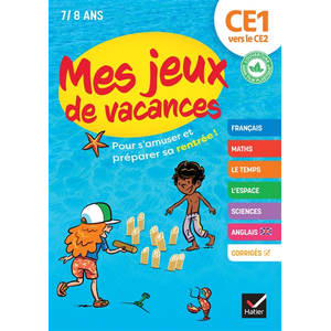 Comparateur de prix : Hatier Mes jeux de vacances - Cahier de vacances 2025 du CE1 vers le CE2